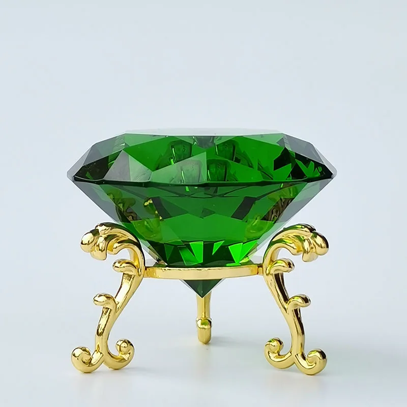 

1 шт., кристалл, гигантский драгоценный камень, граненая бриллиантовая фигурка, стеклянное пресс-папье, украшения для домашнего декора, миниатюрные декоративные подарки фэн-шуй