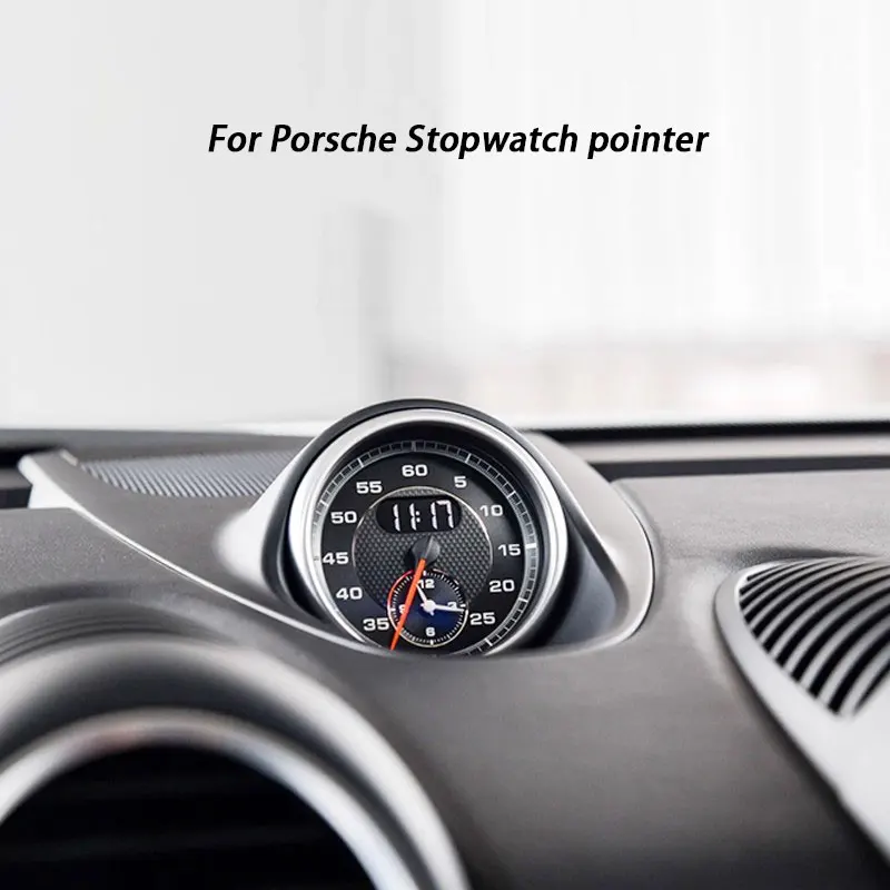 

For Porsche Cayenne Macan Pananmera Cayman 911 718 Stopwatch Accessories Red Small Pointer Black White Compass Glass Lens Cover