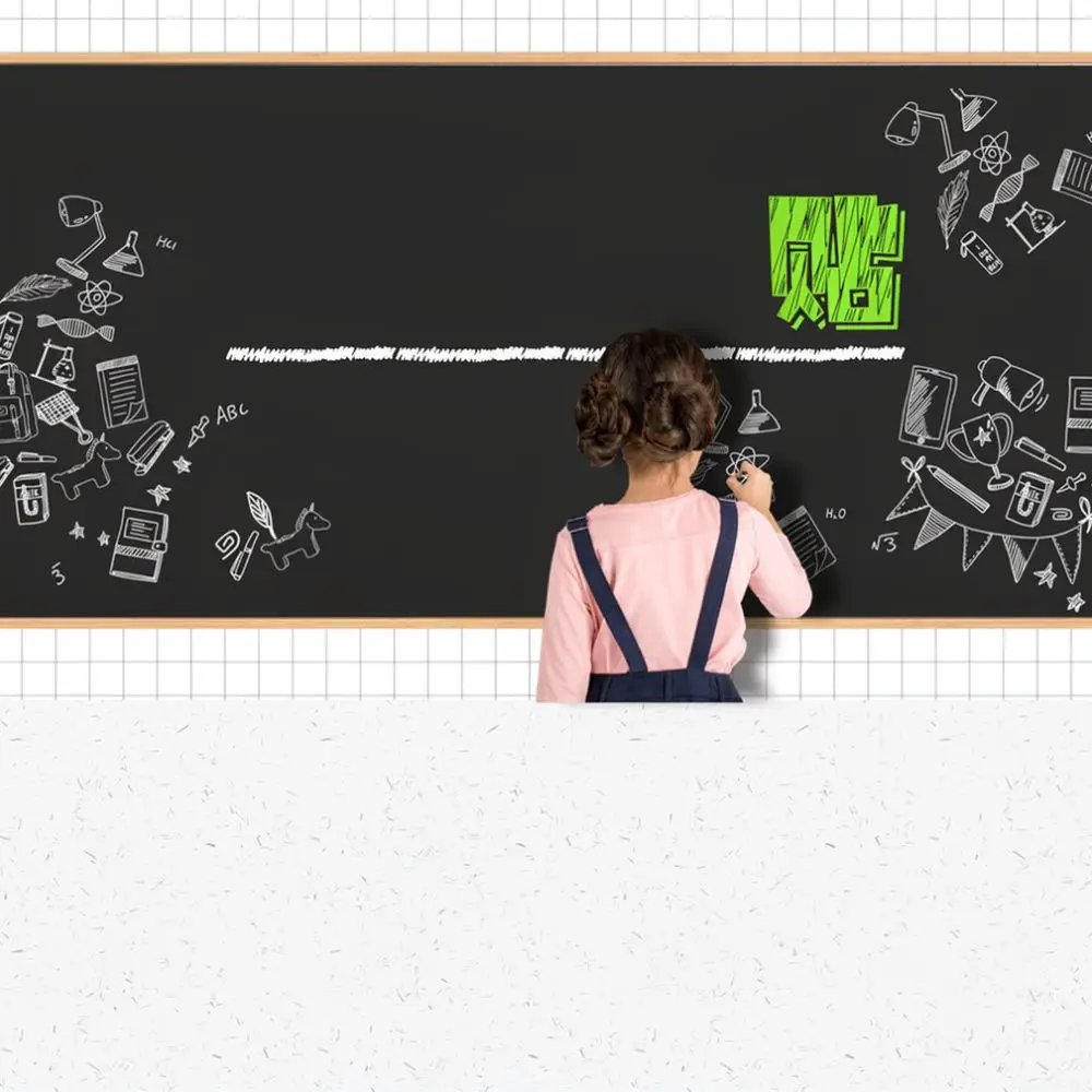 Creative Blackboard Wall Decal Removable Chalkboard Sticker For School Classroom Home Presentation Message Board