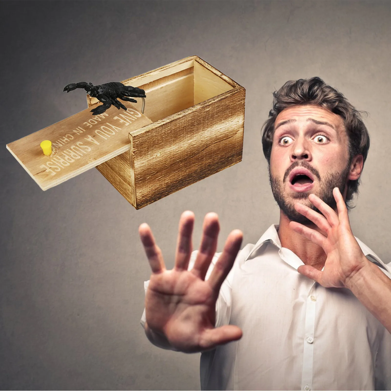 Spinne Streich Holzkiste Lustiges Spielzeug Überraschung Spinne Scare Box Gag Witz Trick Spielzeug Für Erwachsene Kind Aprilscherz Party Requisiten Streich Geschenke