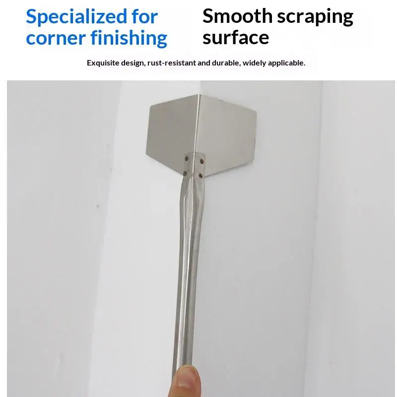 【CCA】Stainless Steel Putty Knife Inner And Outer Corner Scraper Angle Puller Putty Scraping Plastering Painting Decoration