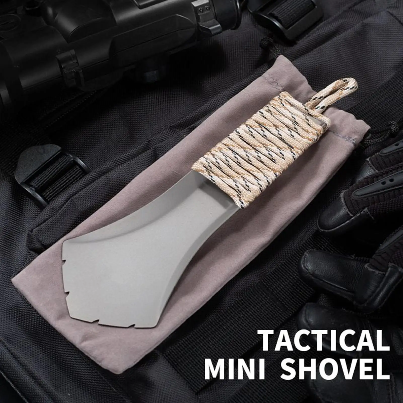 

Titanium Trowel for Camping - Lightweight Backpacking Shovel for Digging, Waste Cleanup, Gardening & Beach Survival Dig Tool