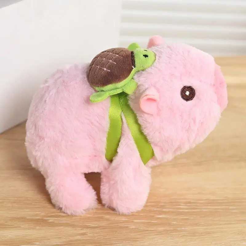 Capybara Plush With Turtle Backpack Electric Animal Capybara Stuffed Toy With Turtle Backpack Capybara Plushies Funny Electric