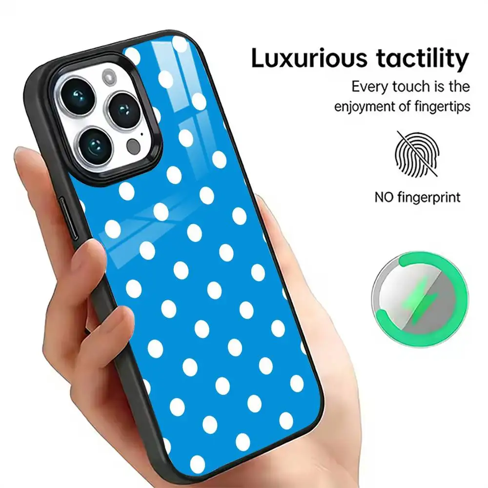 Classic Polka Dot Pattern  Phone Case For iPhone17,16,15,14,13,12,11 Plus,Pro Magnetic For Magsafe Wireless Charging