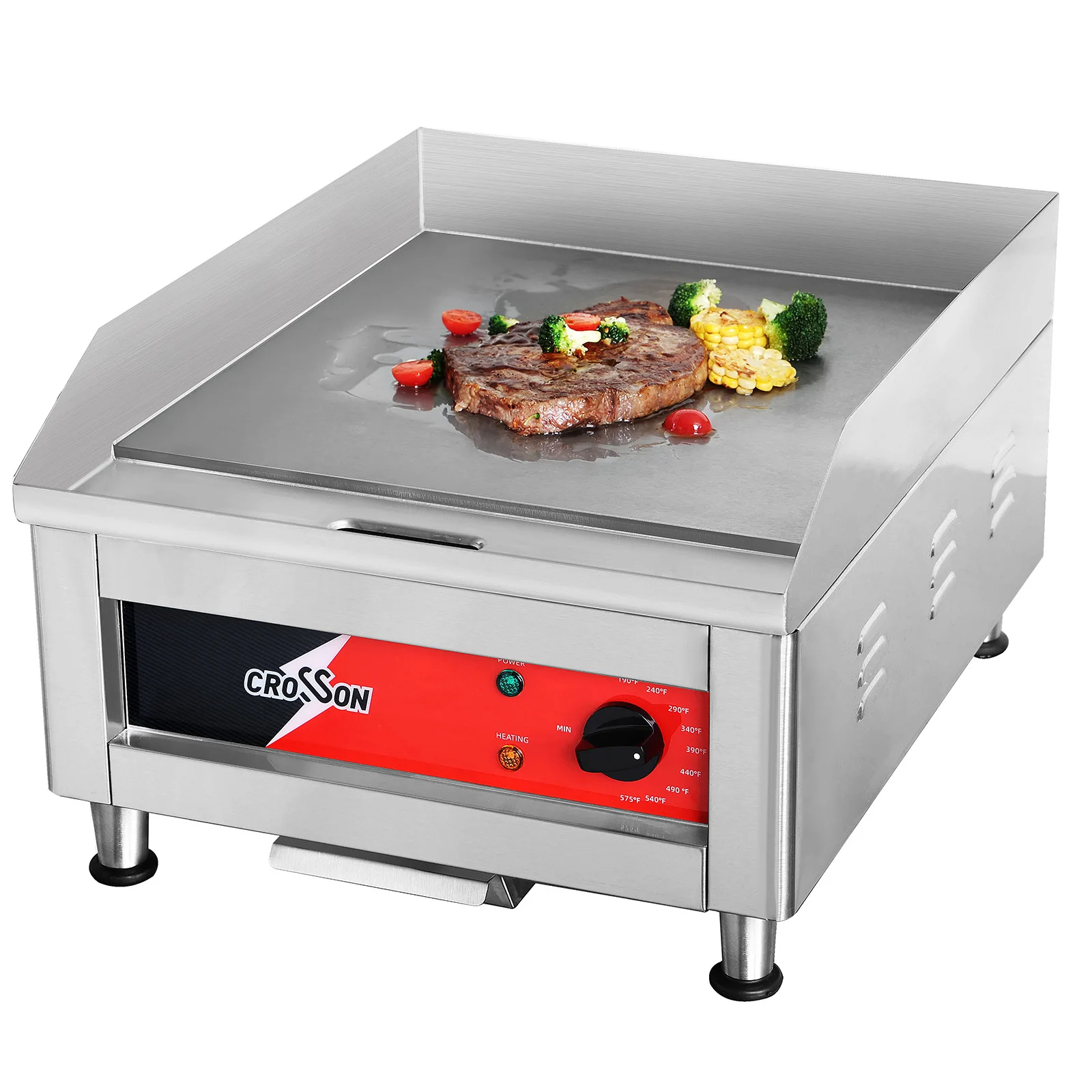 For  40*40CM Commercial Electric Countertop Griddle, Flat Grill with Non-Stick 10MM Thick Iron Cooktop for Restaurant m