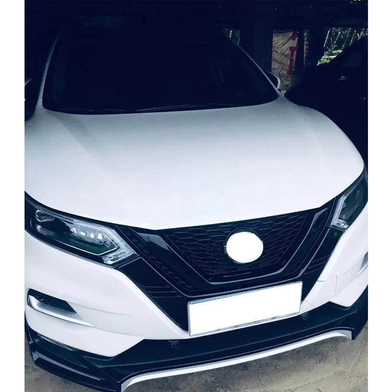 FIT FÜR Nissan Qashqai 2018-2021 J11 ABS schwarz Carbon faser Abdeckung TrimSand barriere streifen Grille motorhaube dekoration form