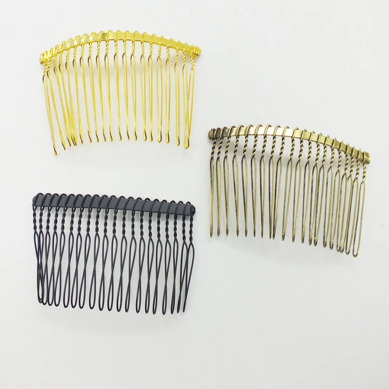 

100PCS 37*70MM Metal Hair Comb DIY Jewelry Accessories Findings & Components 20 teeth