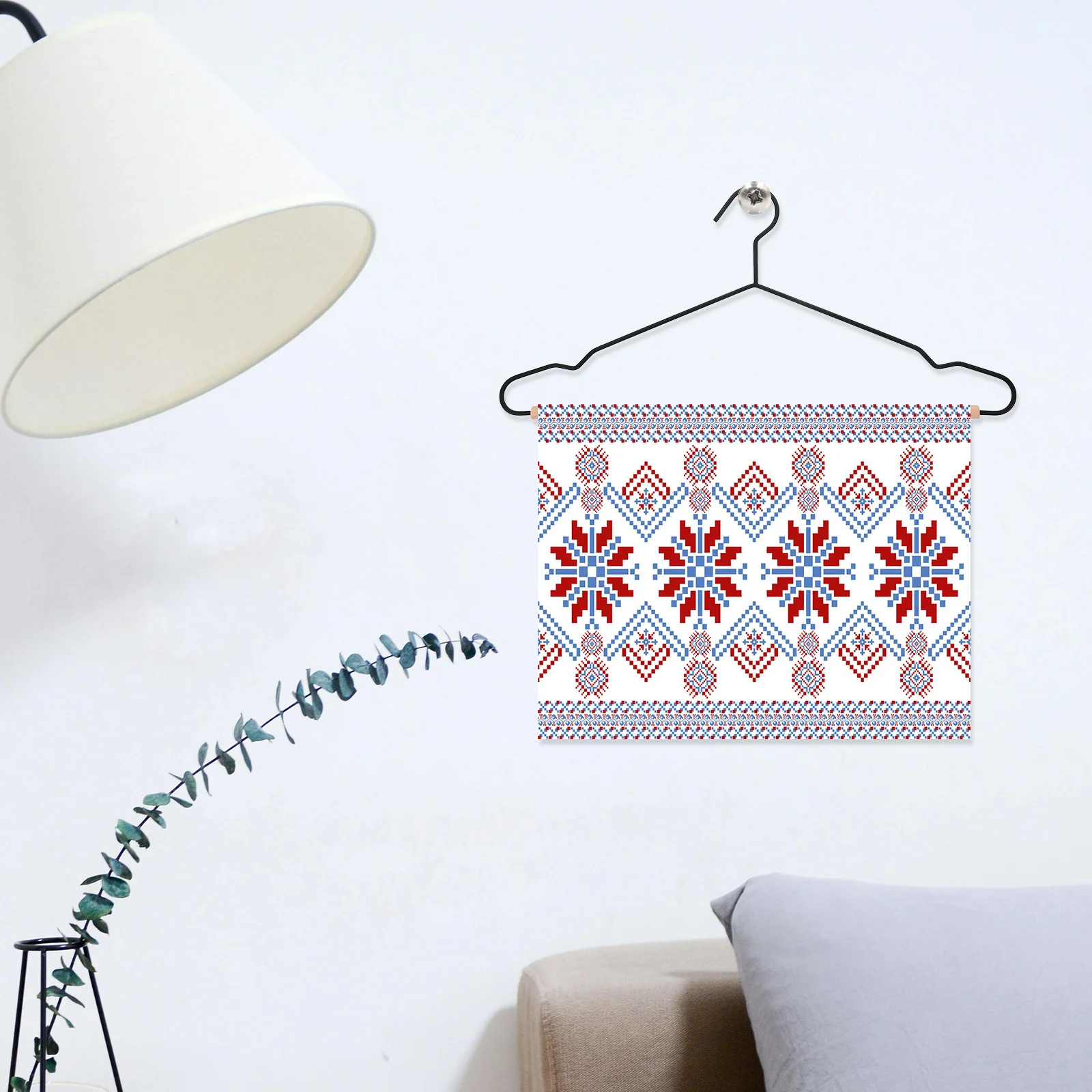 

3 pcs Display Embroidery Crossstitch Fabric Craft Storage ganizer Hanger Black Sewing Garment Closet Hanger ganizer Wood Metal