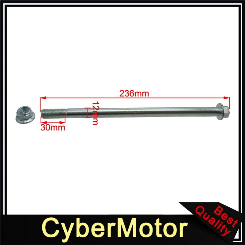 12mm 225mm Wheel Axle For 50cc 70cc 90cc 110cc 125cc Pit Dirt Bike Scooter Moped Motorcycle