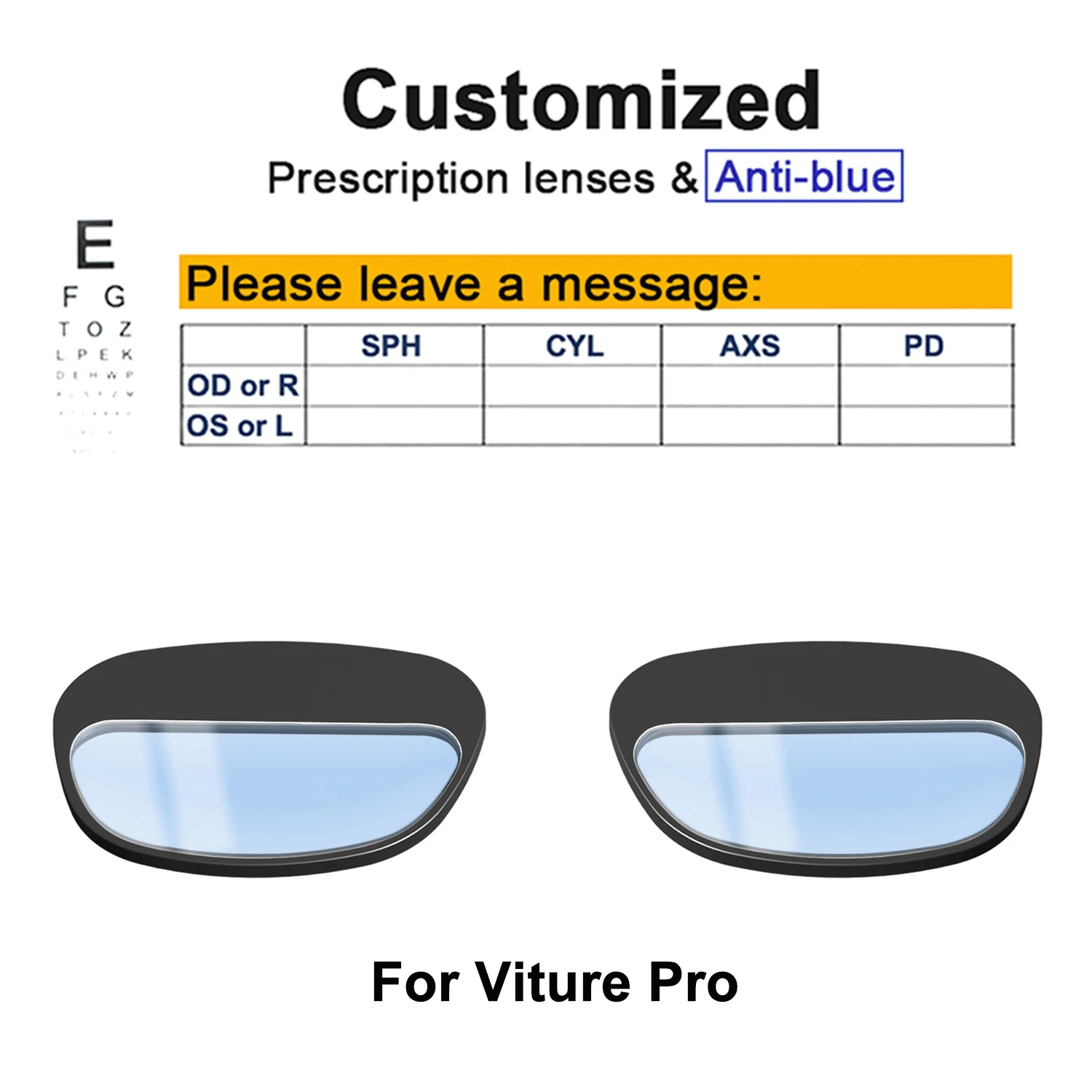For VITURE Pro / Beast / XR/AR Smart Glasses Myopia Lens Astigmatism Anti-blue Anti-glare Light Customized Prescription Lenses image 3