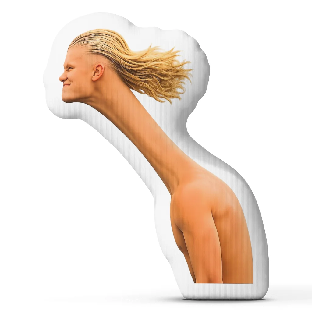 Erling Haaland Football Star Plush Pillow Funny Long Neck Shaped Cushion Stuffed Throw Pillow Sofa Home Decor Soccer Fan Gift