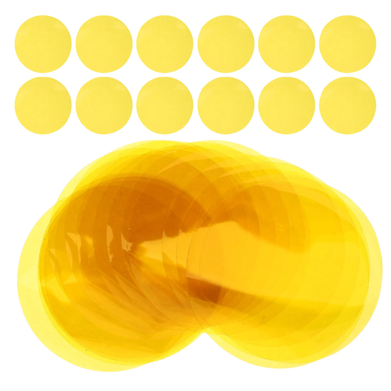 30Pcs Adhesive Light Diffuser Sheets 70x70mm Warm Color Correction Film Pet Transparent Lighting Filter for Downlight Spotlight