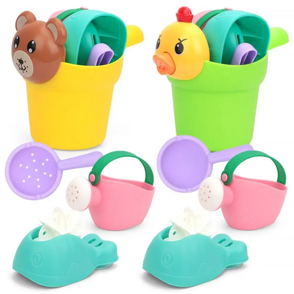 Duck Bear Shape Baby Bath Toys Sand Playing Waterwheel Kids Shower Toys Educational Bucket Water Play Toys Kids Gift