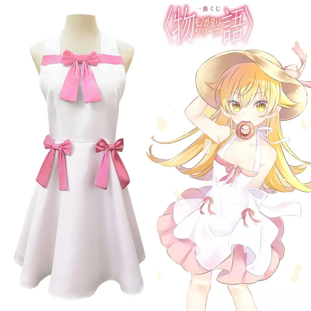 Bakemonogatari Costumes Oshino Shinobu Cosplay Dresses Bakemonogatari Monstory Kissshot Cute Dress Vampire Girl