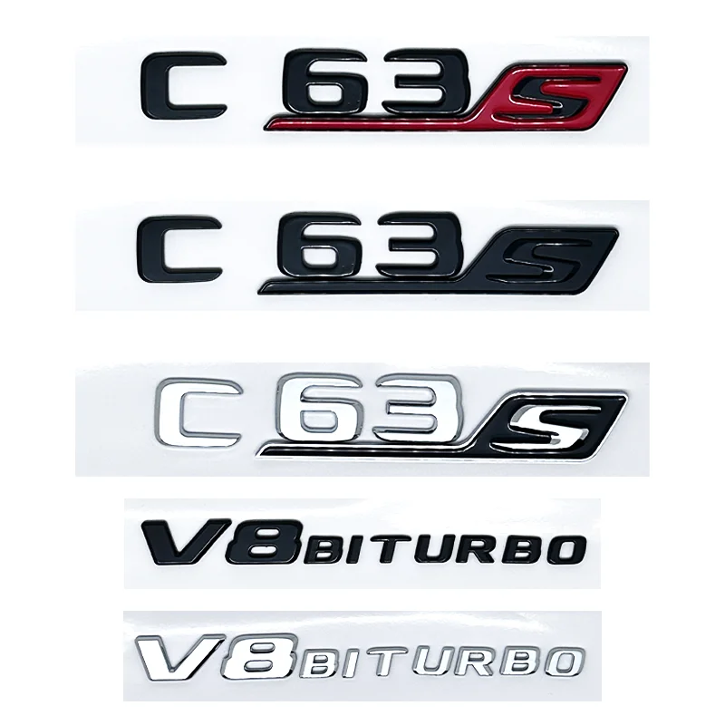 

Car Tuning For Mercedes Benz AMG C Class W204 W205 C63 C63S Letter Logo 3D ABS Sticker Car Rear Trunk Emblem Nameplate Decals