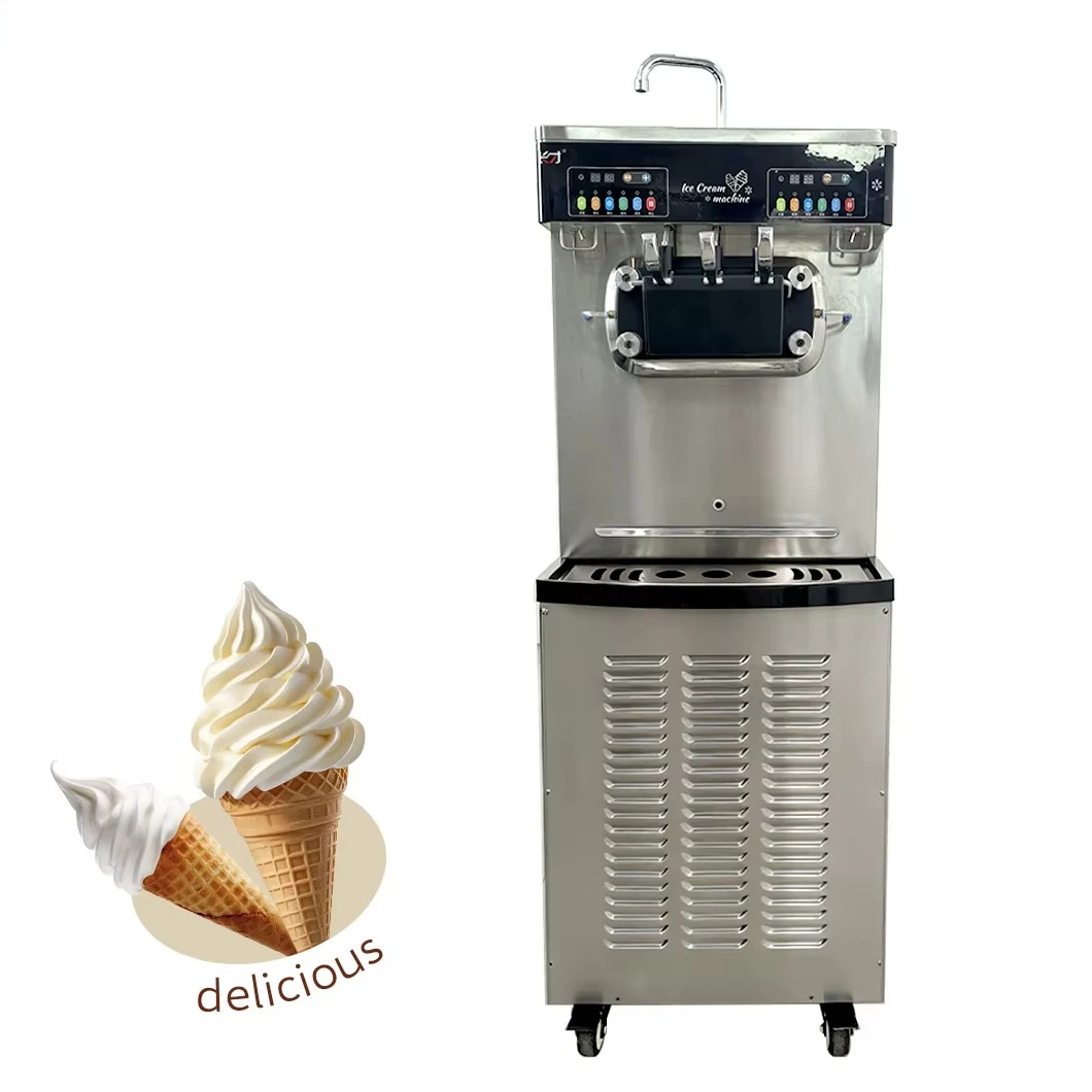 RB3150A-LS168 Electric Automatic Stainless Steel Floorstanding Ice Cream Machine with Three Flavors for Commercial Use