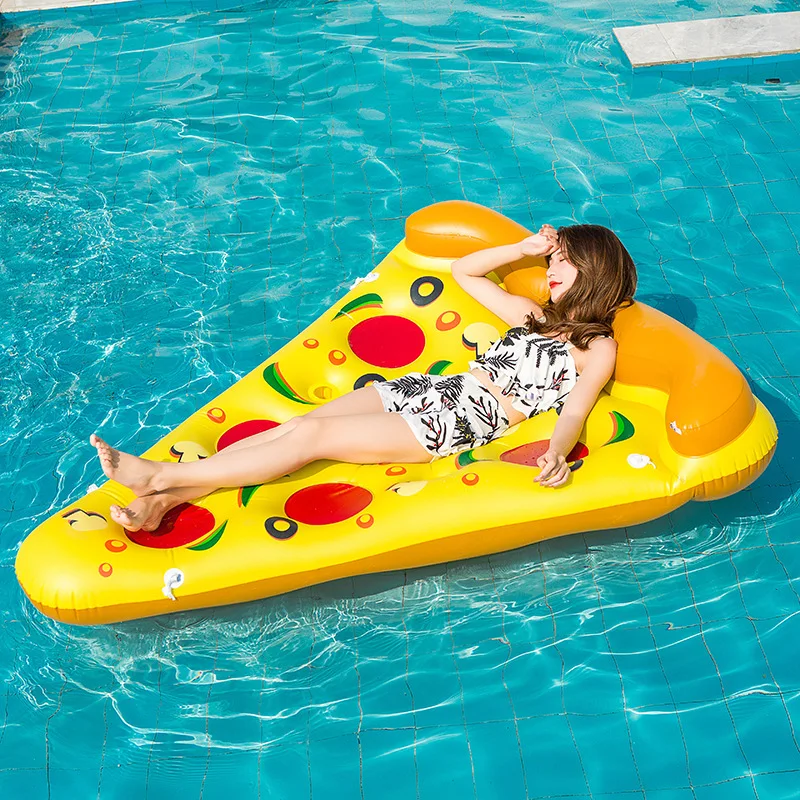 hot selling water beach products, pizza floating row thickened PVC