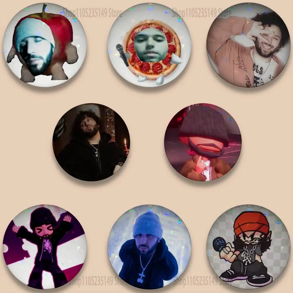 

Rapper O-Odetari 32/44/58mm Handmade Pins Round Brooch Badge Backpacks Clothes Jewelry Gifts