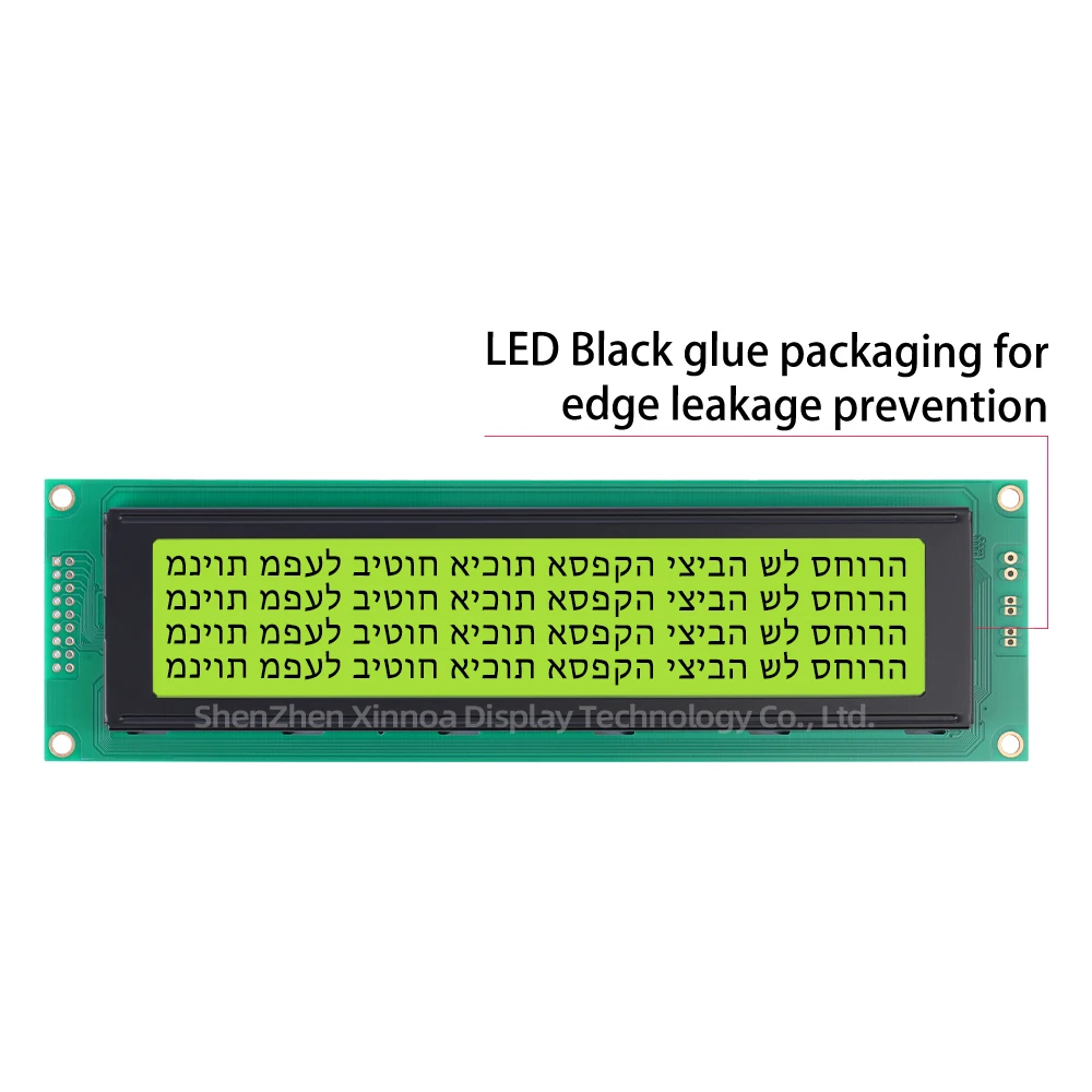 40x4 3,3 lcm paralleler Anschluss st7066u mit LED-Hintergrund beleuchtung V/5V 16-poliger grauer Film blaue Buchstaben hebräisch a5 Zeichen LCD-Modul