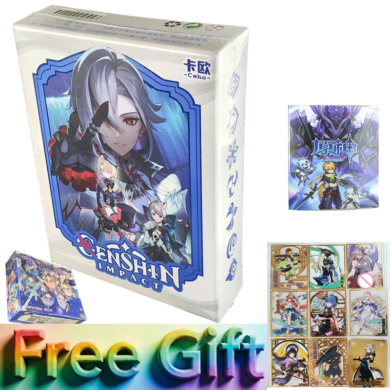 Genshin Impact Cards Anime Collection Cards Zhongli Hu Tao Raiden Shogun Nahida Trading Card Game Toy Gift