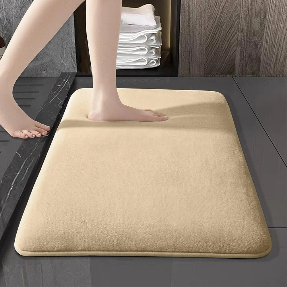 Superabsorberende vloermat, superabsorberende badmat, super antislip koraalfluwelen badkamervloermat, deurmat