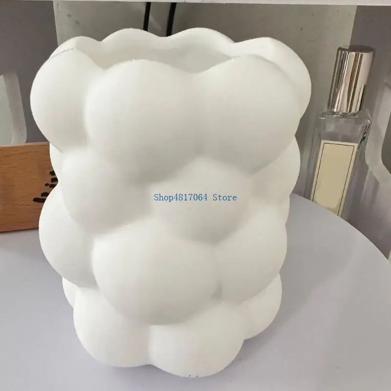 T3LB 3D-Printed Pen Holders with Cloud-Inspired Sculptural Form, Open-Top Desktop Organizers for Pencils, Markers, Rulers, and