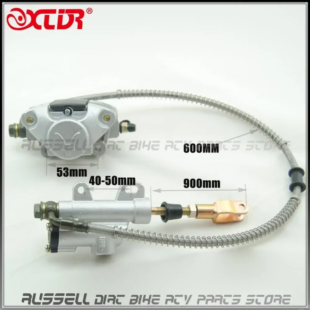 Hydraulic Rear Disc Brake Caliper System & Brake Pads 150cc 250cc  Bike ATV Motorcycle Quad Dirt Pit