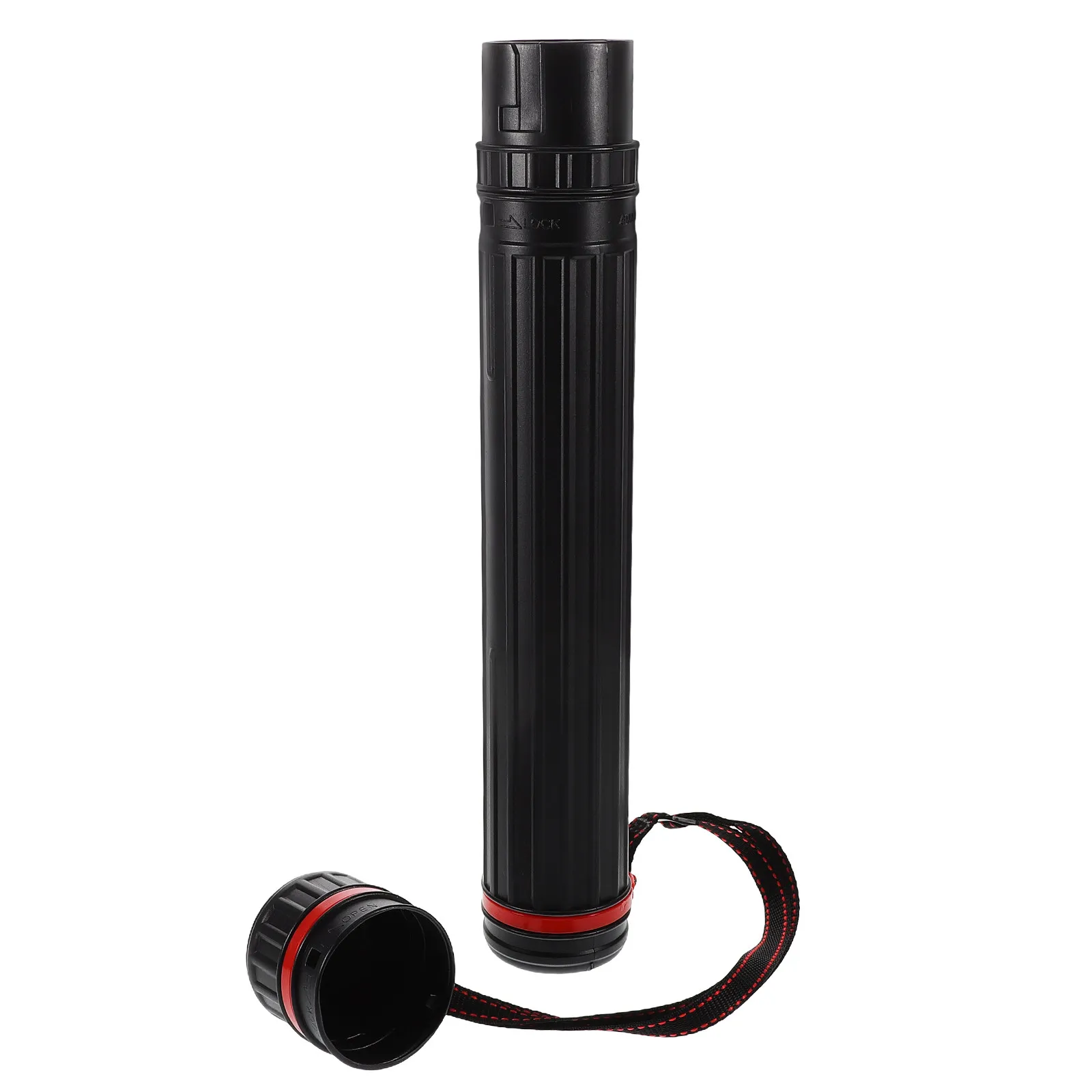Extendable Plastic Storage Tube for Posters Artwork Plans Telescopic Drawing Tube Waterproof Drop-Proof Slim Long Design Black