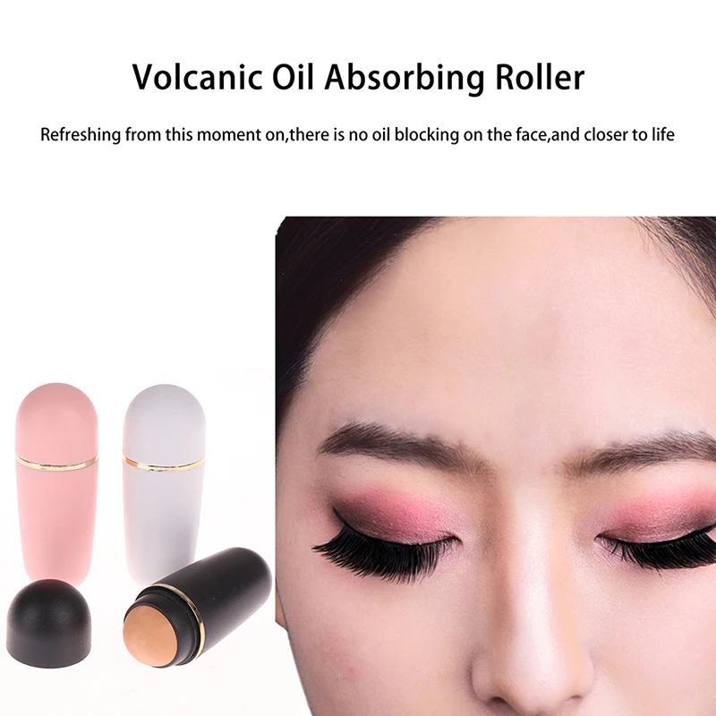 Face Oil Absorbing Roller Volcanic Stone Beauty Oil Removing Rolling Stick Ball Volcanic stone oil absorbing ball