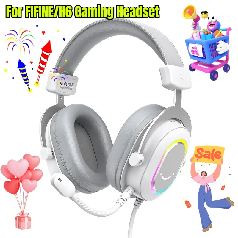 

For FIFINE/H6 Gaming Headset Over-Ear Noise-Canceling Headphone E-sports