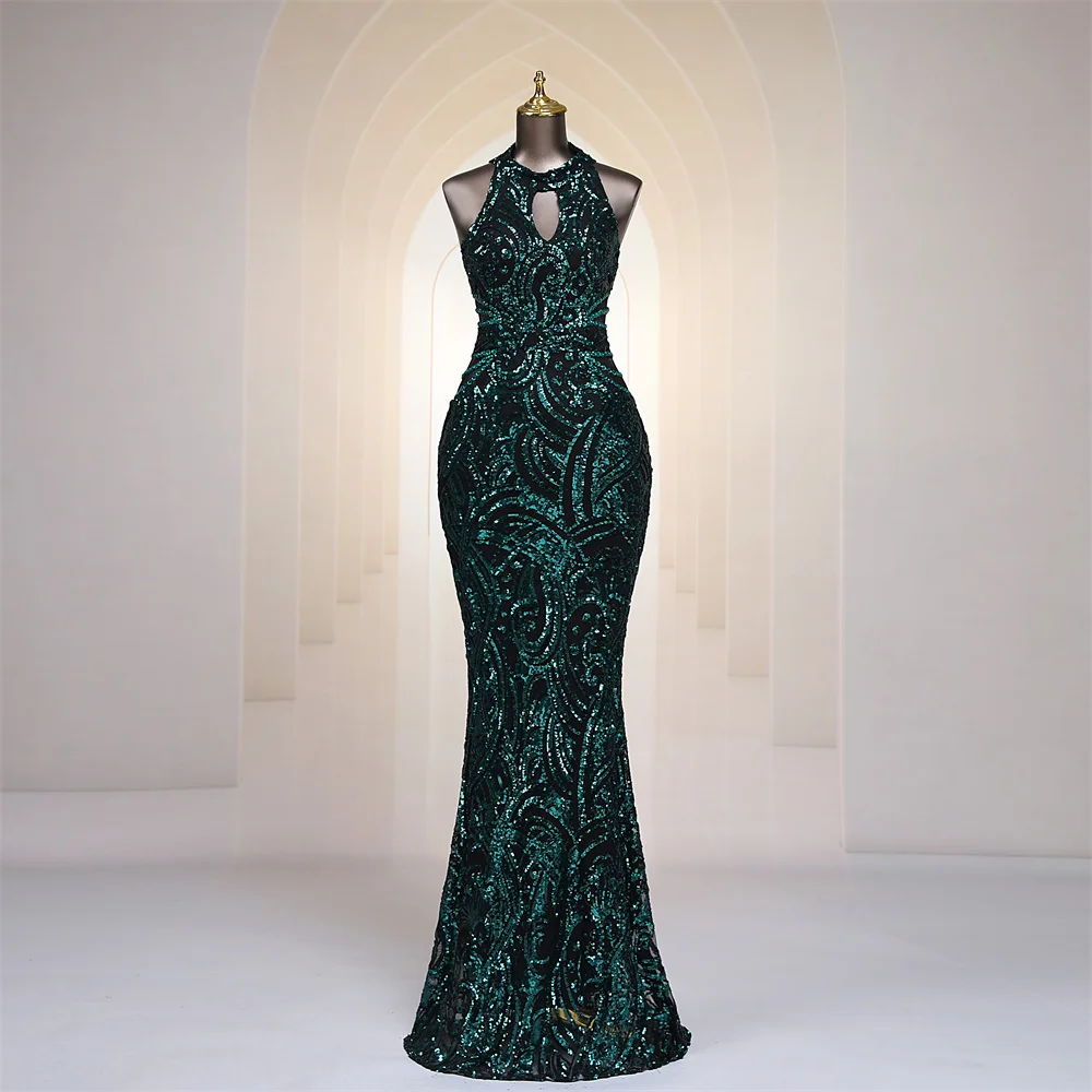 Sexy waist green color mermaid Evening dresses prom dresses vestidos de fiesta robe de soiree de mariage party dresses