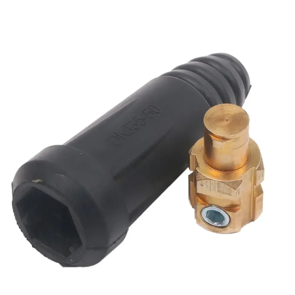 4Pcs DKJ 10-25 35-50 50-70 Quick Fitting Male Cable Connector Europe Welding Machine Copper Plug Socket