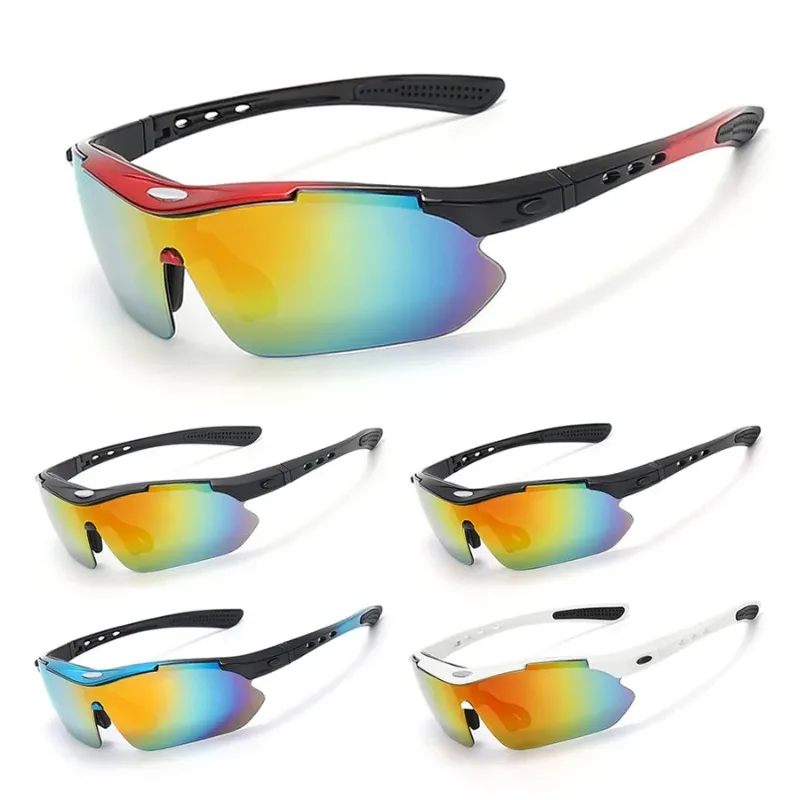 All-Weather HD Polarized Sports Goggles Set, 5 Swap Lenses, Fits Cycling, Fishing, Driving & All Kinds of Outdoor Activities