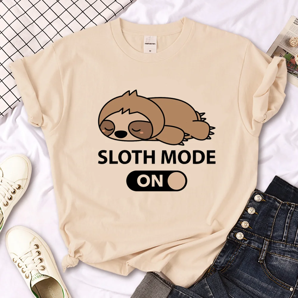 Sloth Tee women manga designer harajuku tshirt girl streetwear clothing