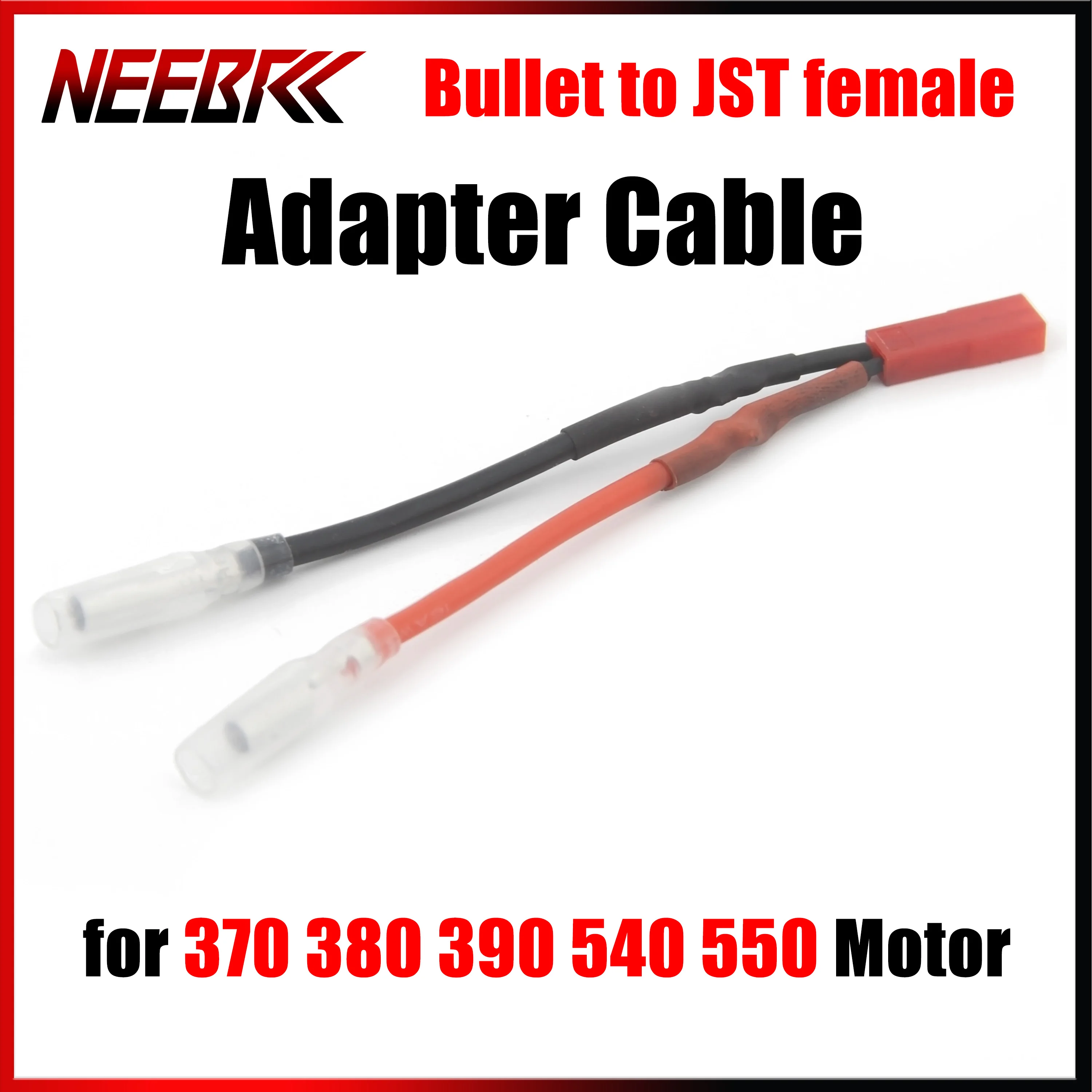 Bullet To JST Female Adapter Plug Connector Wire Cable for 370 380 390 540 550 Motor 30A Brushed Speed Controller ESC RC Part