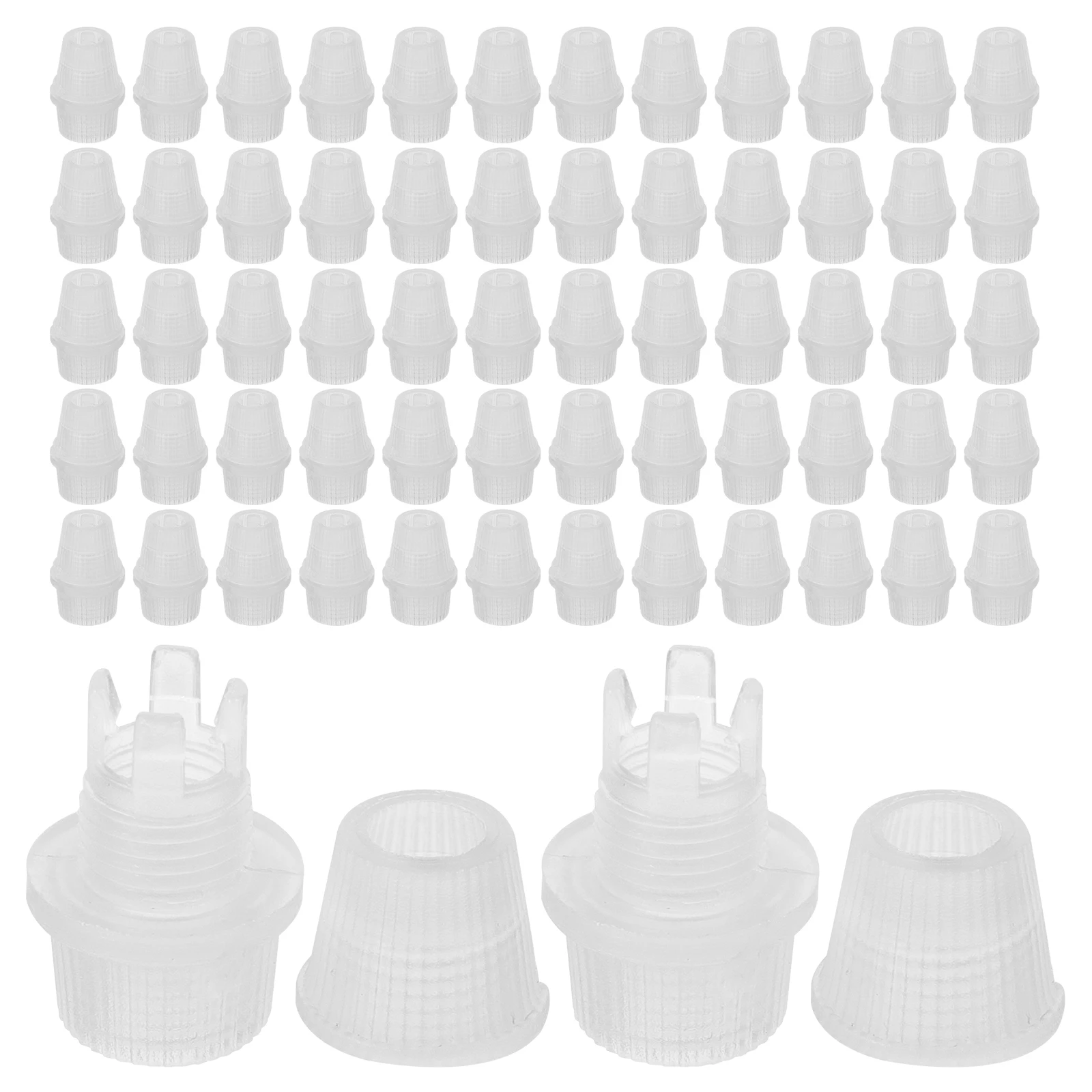 

100pcs Locking Cap Wire Clips Electrical Cord Grip Connectors M10 Thread Plastic Cable Glands Strain Relief Fittings