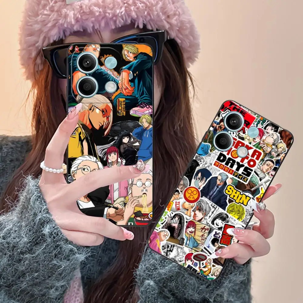 Sakamoto Days حافظة هاتف محمول لهاتف Xiaomi Redmi Note 14 13 12 11 S Pro Plus 4G 5G غطاء طباعة ملون هاتف ذكي جميل #2