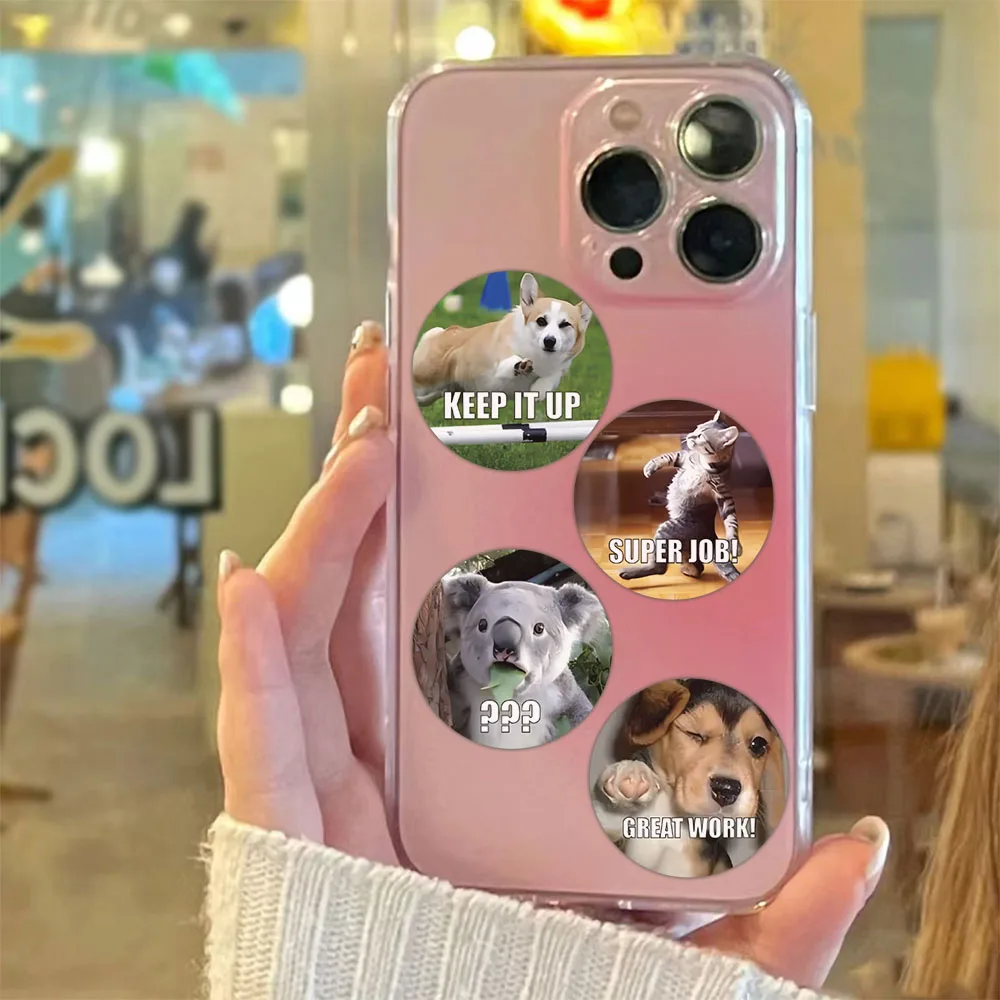 500PCS Animal Expression Funny Stickers Realistic Polka Dot Desktop Stationery Storage Box Phone Case Decorative Stickers