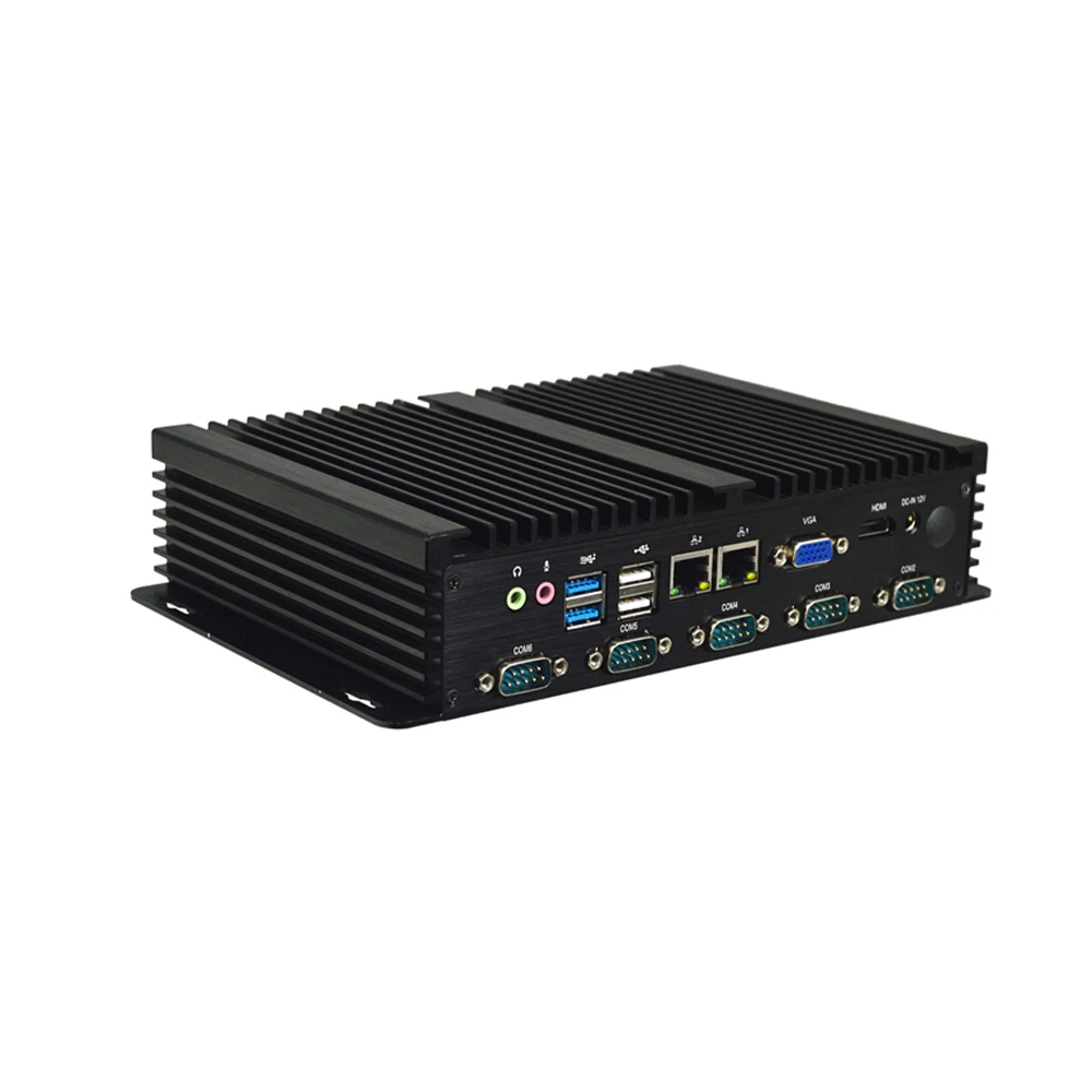 Eip MFC-2500 Fanless Industrial Computer Mini PC Intel CPU J1900 J1800 3855U I3-6100U I5-6200U 8G RAM 6*RS232 DDR3L WIFI 4G