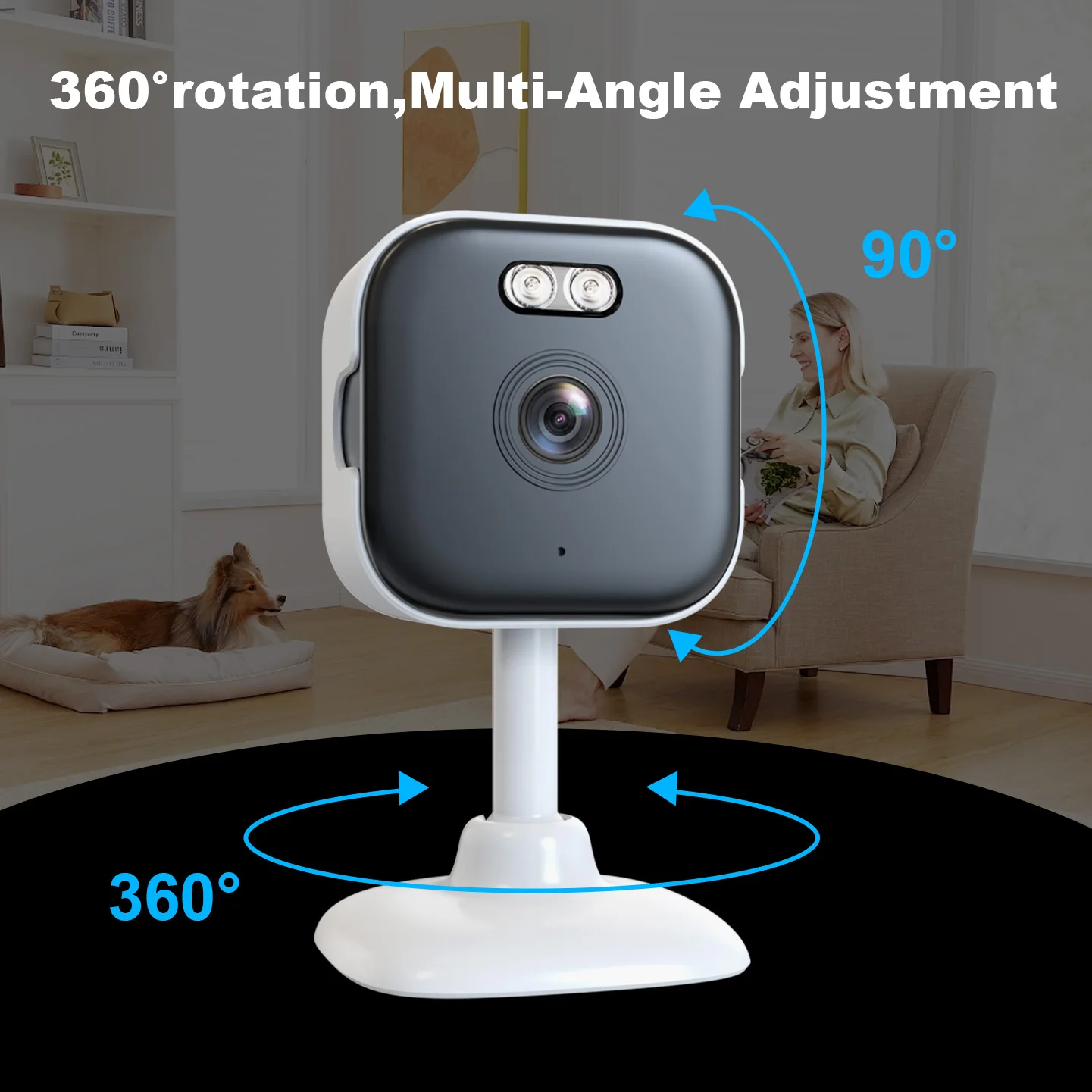 스마트 홈 보안을 위한 5G/2.4GHz 듀얼 밴드 Wifi 모니터 카메라 5MP FHD 카메라 컬러 야간 투시경, 양방향 오디오, 모션 감지