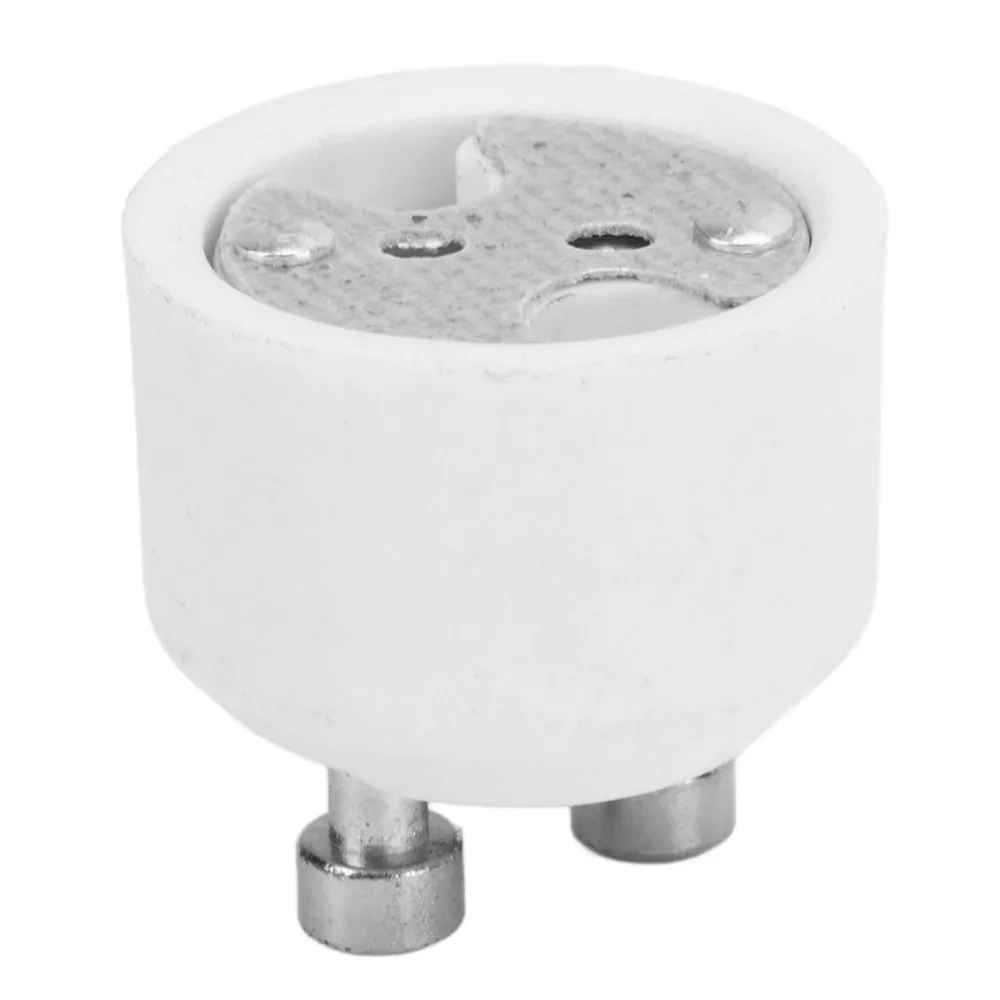 4PCS Durable Ceramic GU10 to MR16 Adapter Heatproof Protruding Converter Light Sockets Lamp Holder LED Lighting