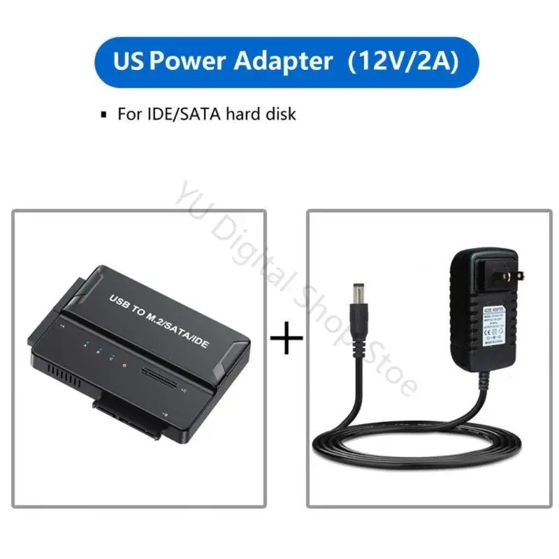 96BA USB 3.2 Drive Dock for M.2 PCIe Parallel ATA Access, No-Tool Reader with 12V 2A Power Supply for Desktop File Transfer