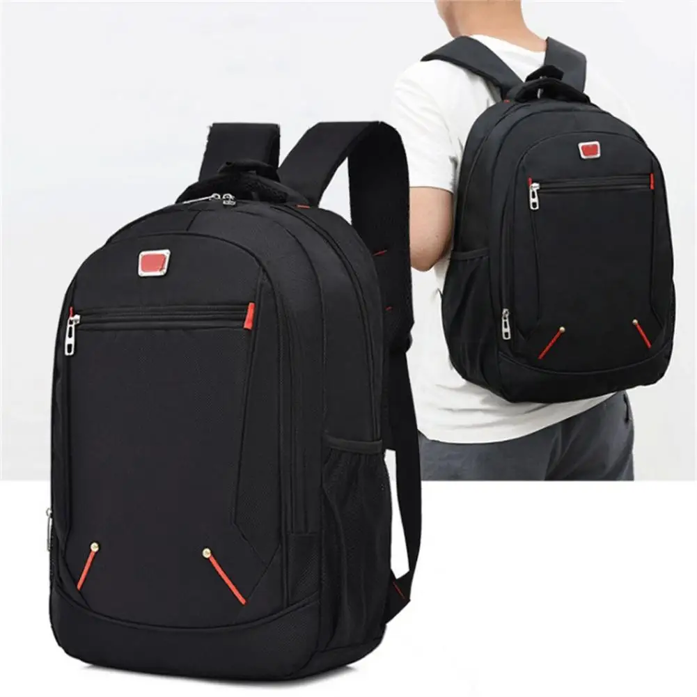 School Bags for Men Laptop Backpack Solid Color Load-reducing Large Capacity School Bag Bookbag for Middle School Students Gifts