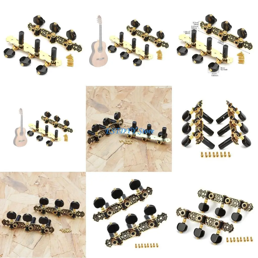 

G6DE Classical Guitar Tuners Machine Head 3R 3L Guitar String Tunings Pegs Guitar Part