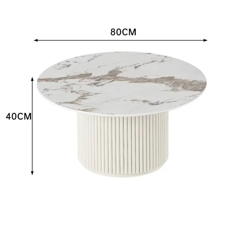 Cream Wind Decoration Side Table Aesthetic Clear Design Living Room Coffee Table Fashion Simple Mesa Auxiliar Lounge Furniture