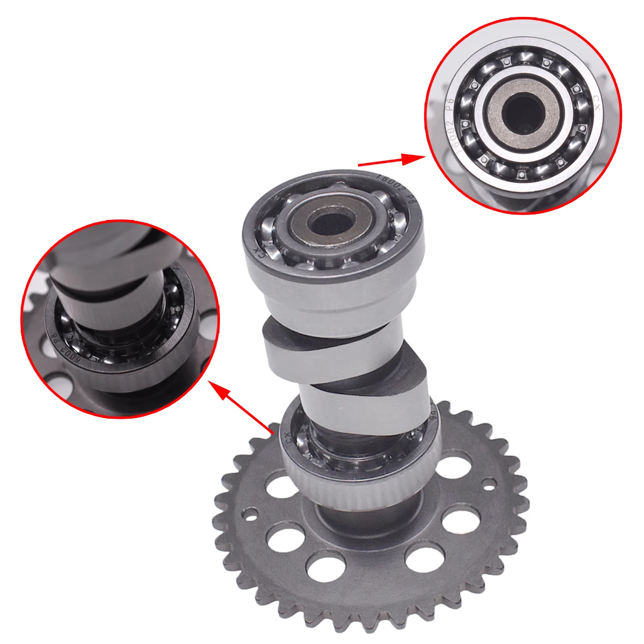 sthus 34T A9 Racing Cam Performance Camshaft For 125cc 150cc 4 Stroke Chinese Scooters Racing Camshaft GY6 157QMJ TAOTAO SUNL