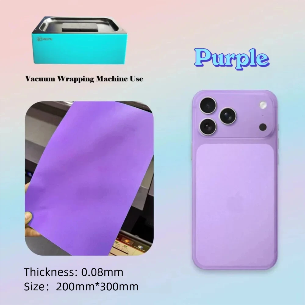 FONLYU 20pcs A4 Size Heat Shrink Film 360 Full Cover Wrapped for iPhone 17 Pro Max Vacuum Envelope Machine Color Change Film