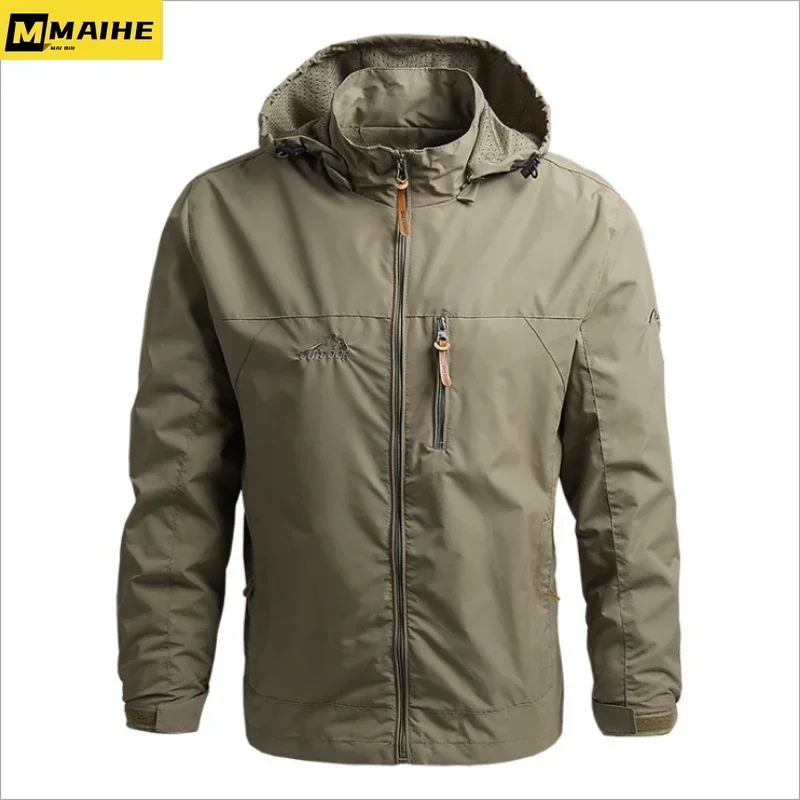 Gorpcore jaqueta masculina militar tático caça jaqueta outono casual à prova dwindproof água blusão casaco masculino bolso roupas de trabalho