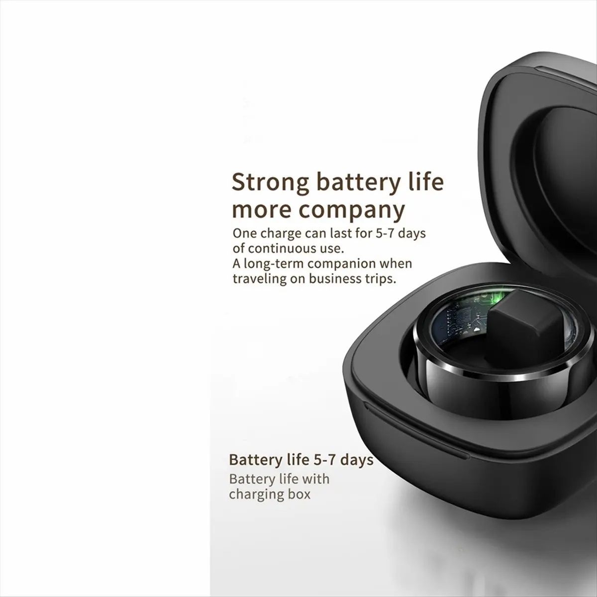 A69Z R6 Smart Ring Health Monitoring Ring IP68 & 5ATM Waterproof Multi-Sport Modes Universal Smart Ring Couple Rings No.9,A
