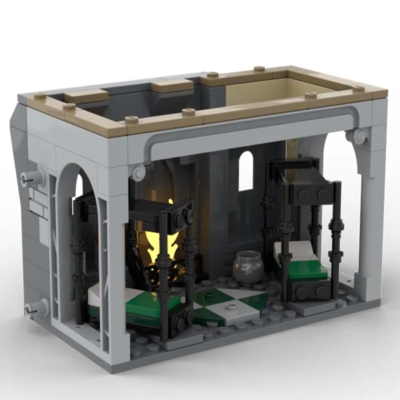 137 個クラシック映画 MOC HP スリザリン寮モジュラービルディングブロック城モデル DIY 組立レンガのおもちゃ子供のギフト